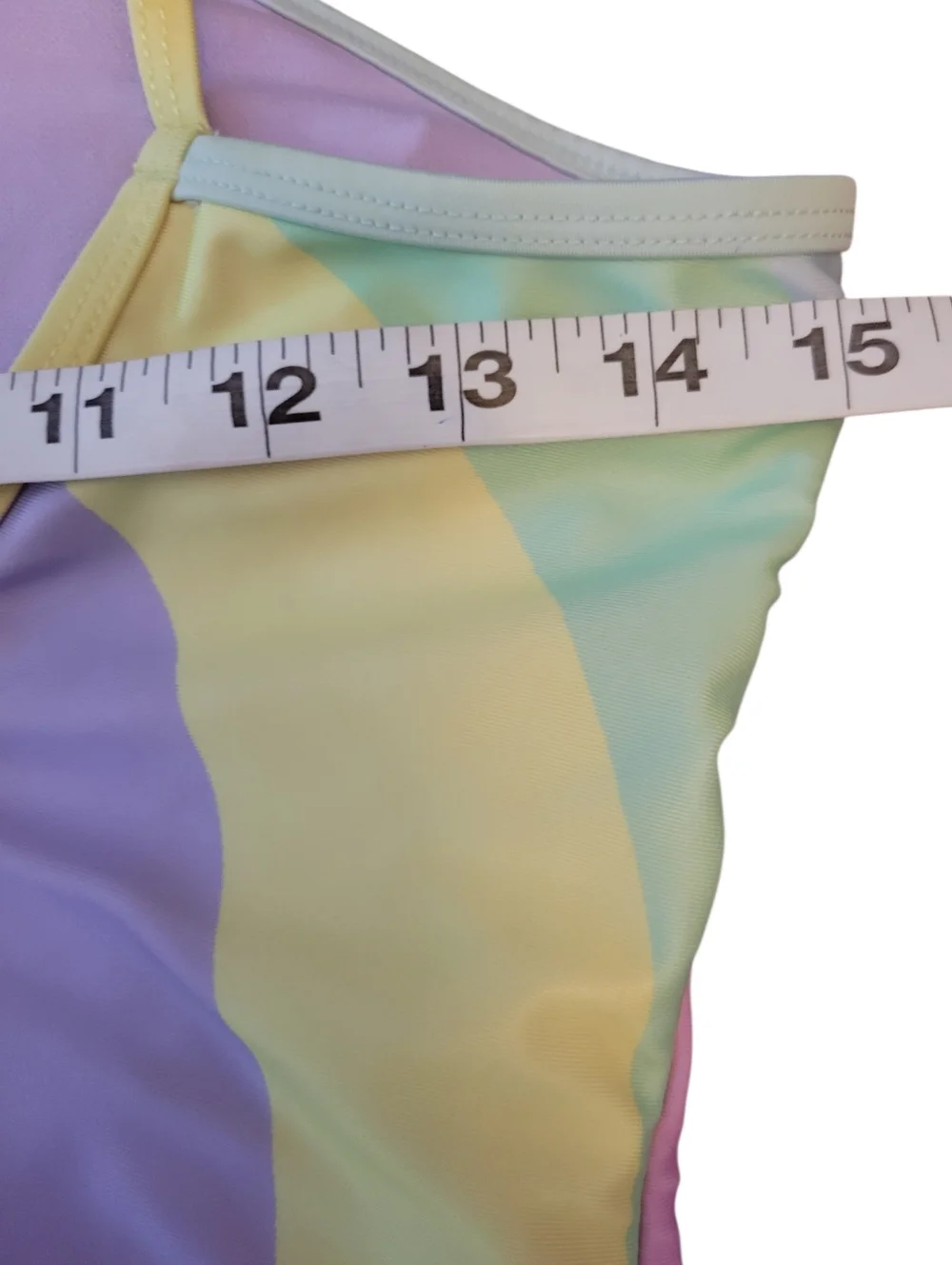 Wonder Nation Swimsuit One Piece Rainbow Stripes And Colors Straps Sz L‎ Plus